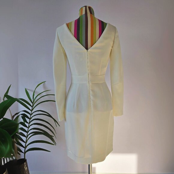 Reiss White Dress with a bow US 0 - Picture 2 of 6